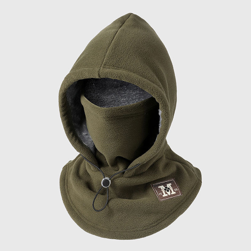 Winter Hat With Neck Mask Windproof Flannel Adjustable Fit