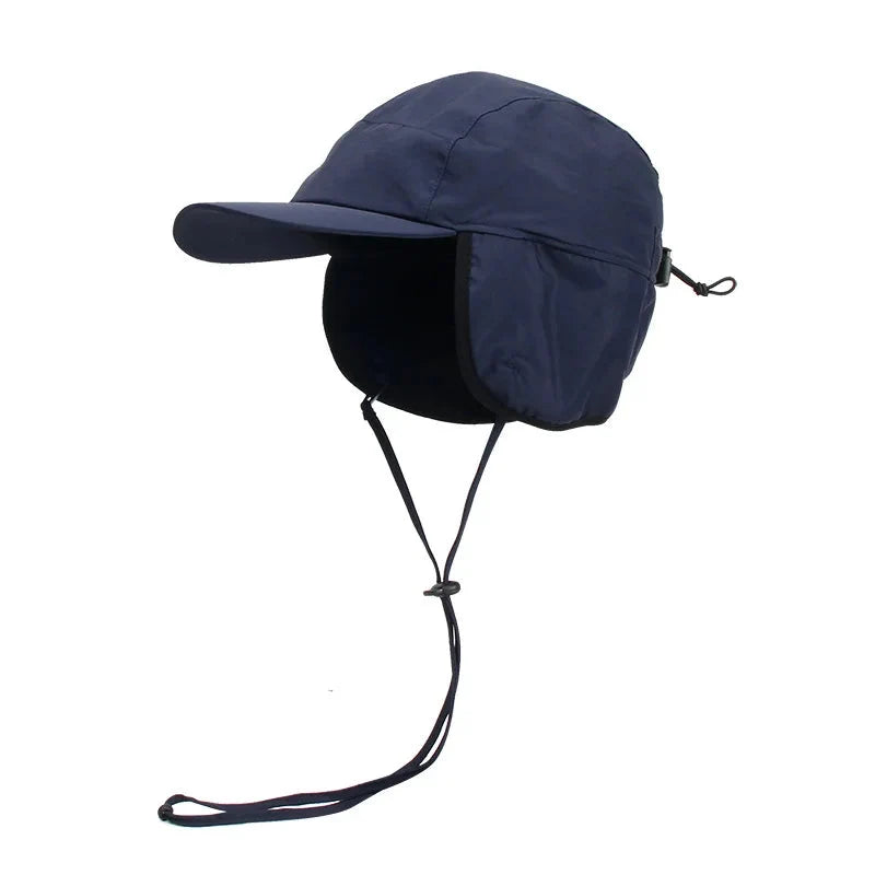 Winter Hat with Ear Flaps Fleece-Lined Windproof Water-Repellent