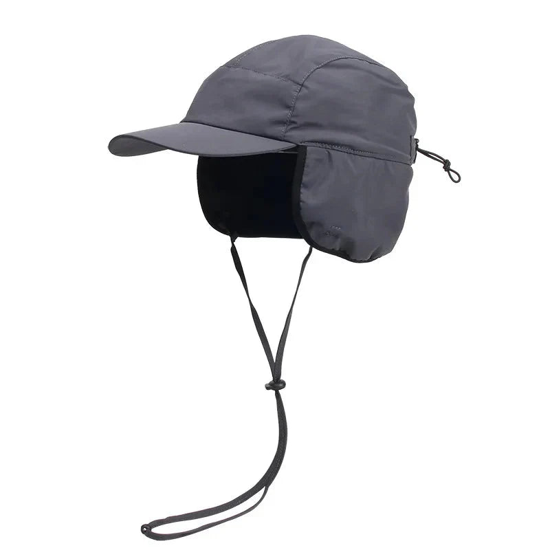 Winter Hat with Ear Flaps Fleece-Lined Windproof Water-Repellent