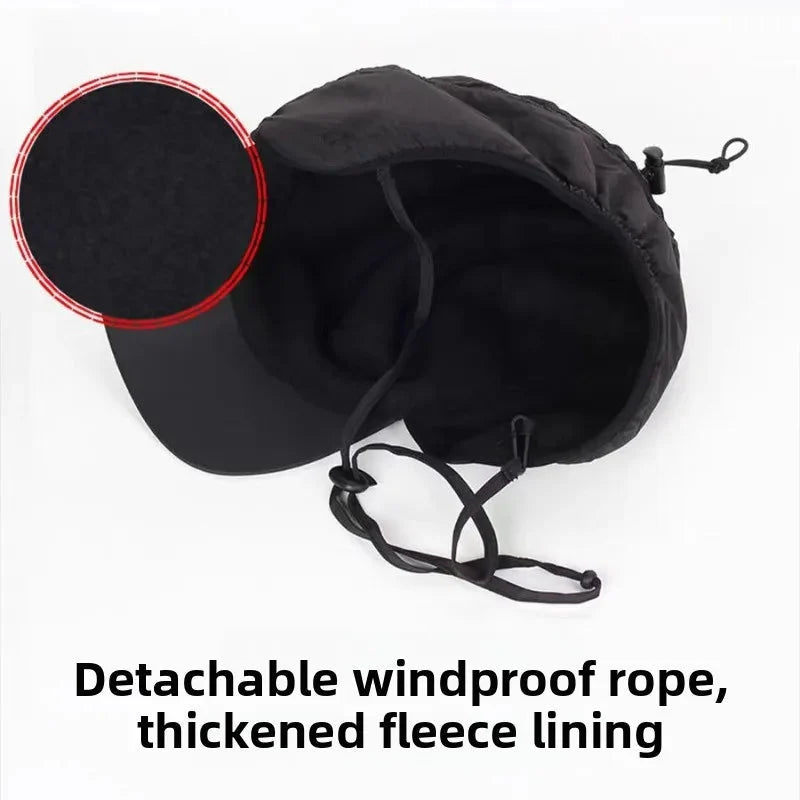 Winter Hat with Ear Flaps Fleece-Lined Windproof Water-Repellent