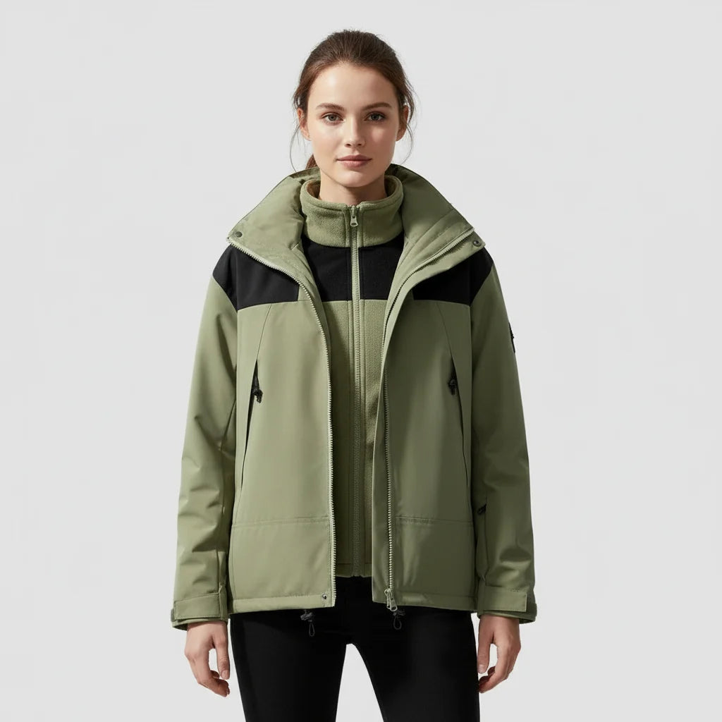 Winter Jacket 3-in-1 Hooded Fleece-Lined
