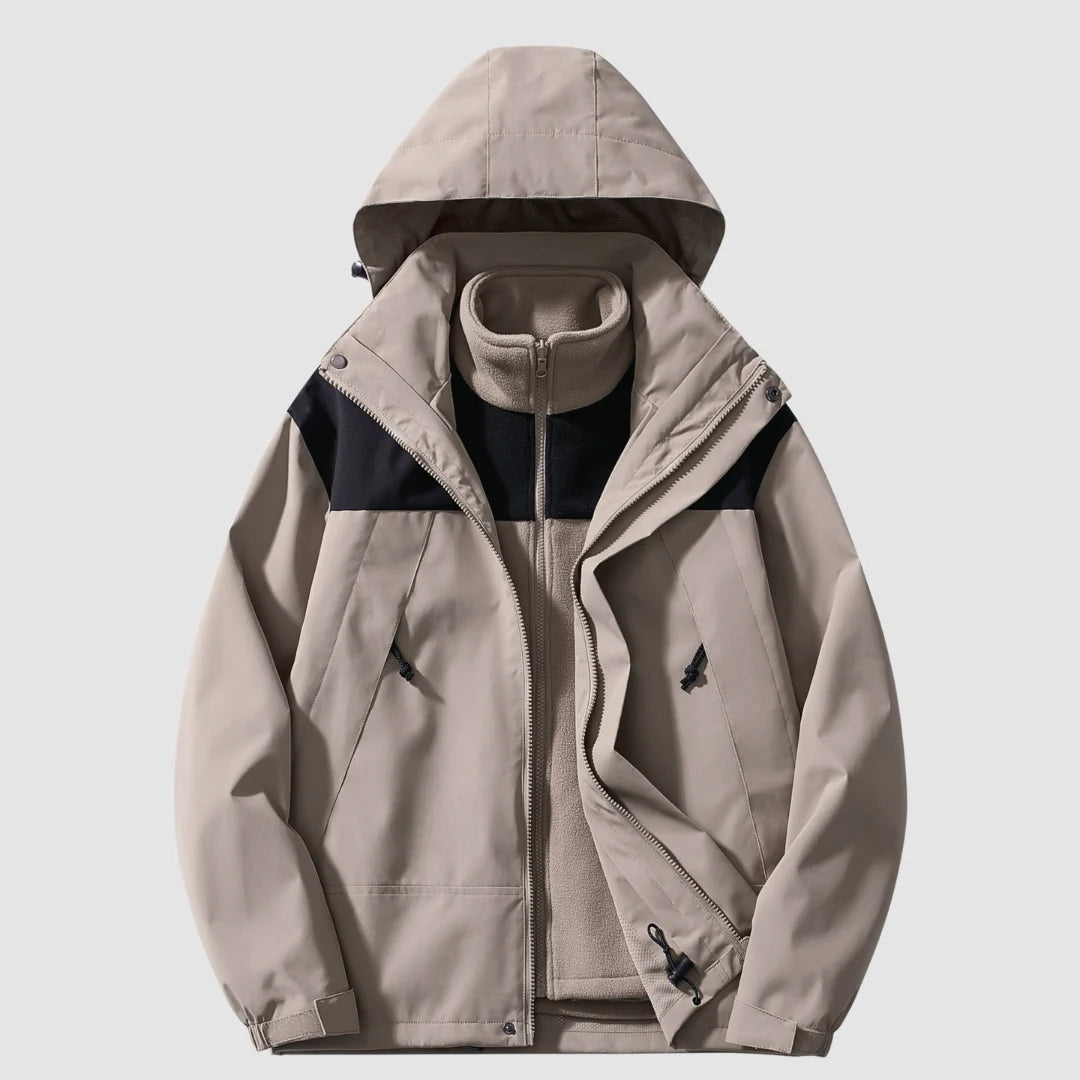 Winter Jacket 3-in-1 Hooded Fleece-Lined