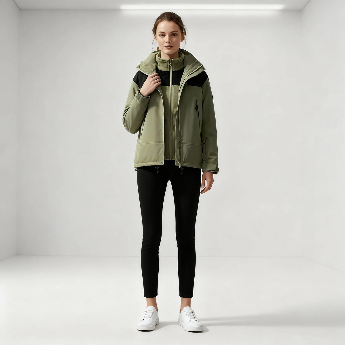 Winter Jacket 3-in-1 Hooded Fleece-Lined