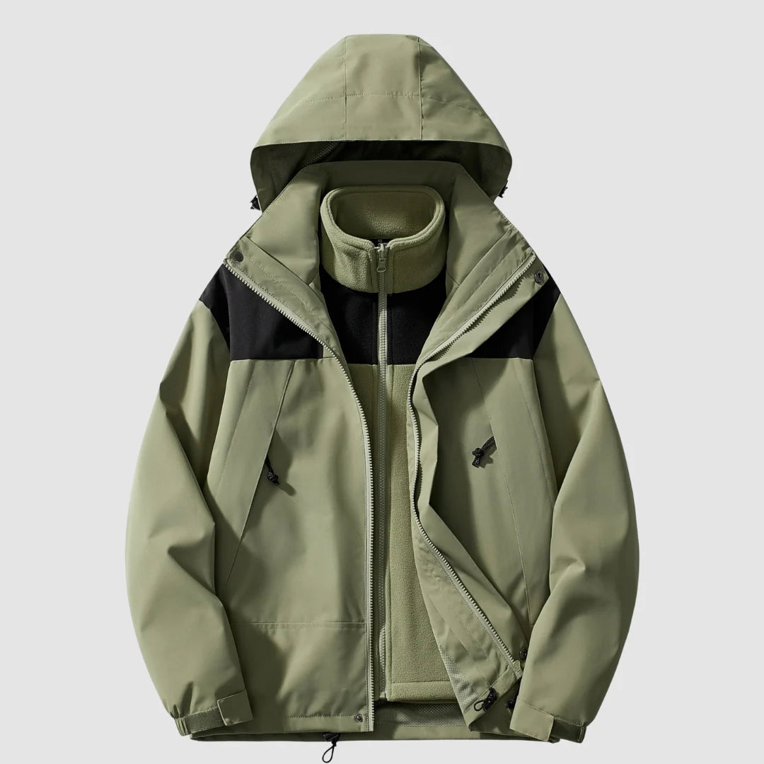 Winter Jacket 3-in-1 Hooded Fleece-Lined