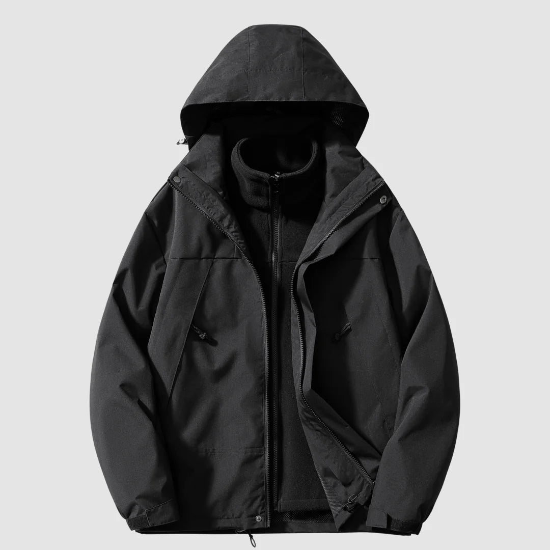 Winter Jacket 3-in-1 Hooded Fleece-Lined