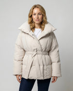 Winter Jacket Fitted Belt Lightweight Insulationablytyped