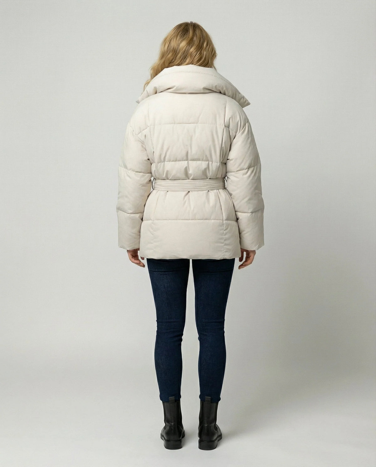 Winter Jacket Fitted Belt Lightweight Insulationablytyped