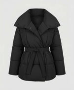 Winter Jacket Fitted Belt Lightweight Insulationablytyped