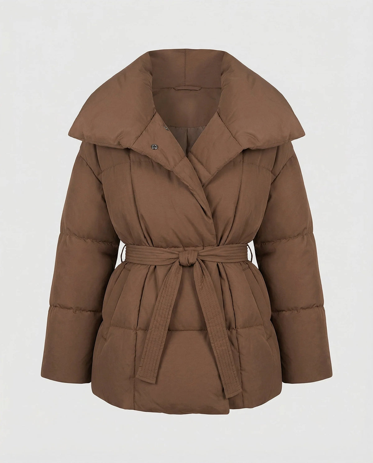 Winter Jacket Fitted Belt Lightweight Insulationablytyped