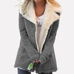 Winter Jacket Insulated High Collar Full-Zip Closure