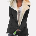 Winter Jacket Insulated High Collar Full-Zip Closure
