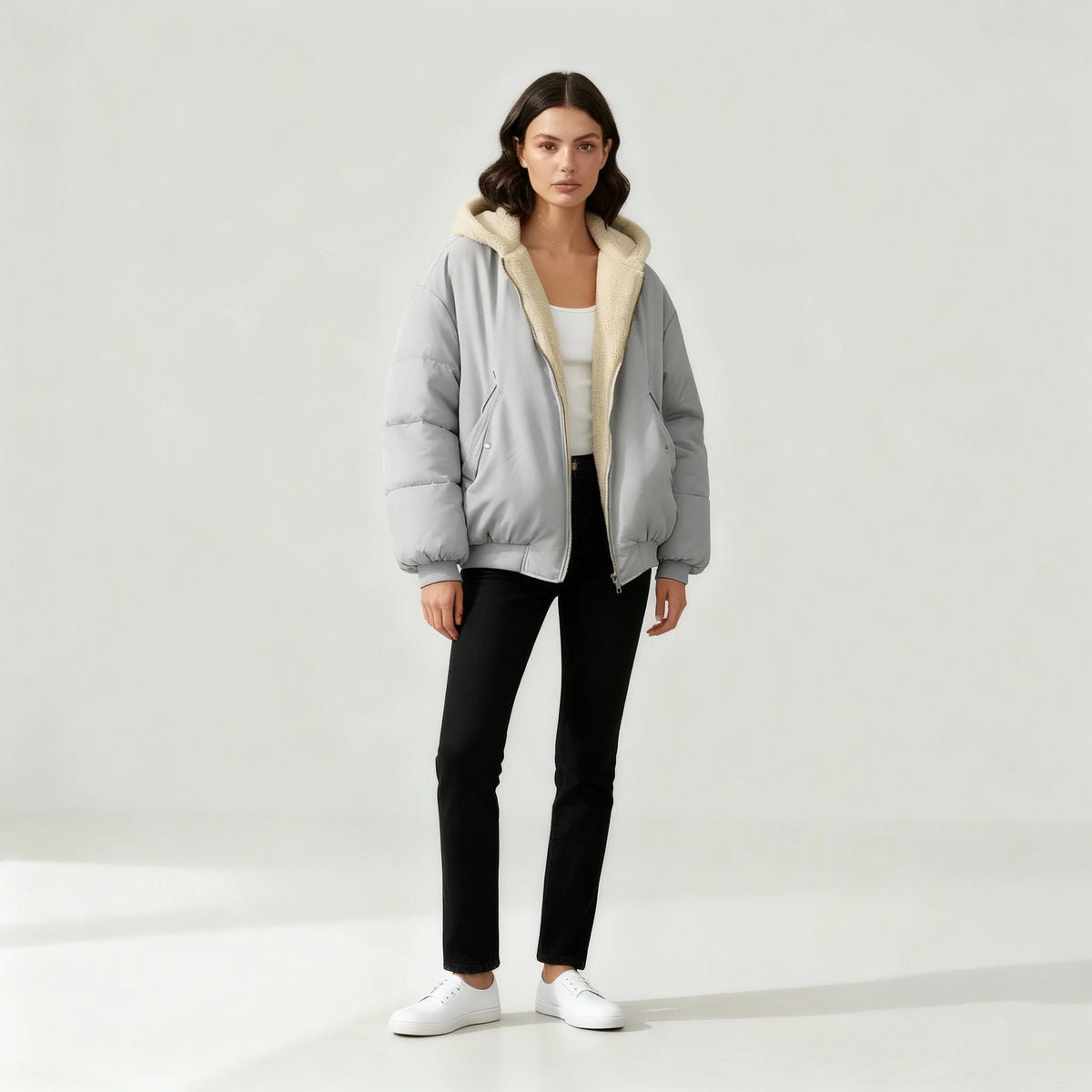 Winter Jacket Oversized Fit Polyester-Filled