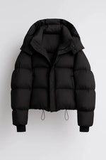 Winter Jacket Oversized Quilted Hooded Short