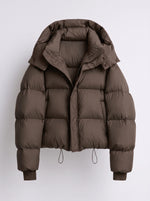 Winter Jacket Oversized Quilted Hooded Short