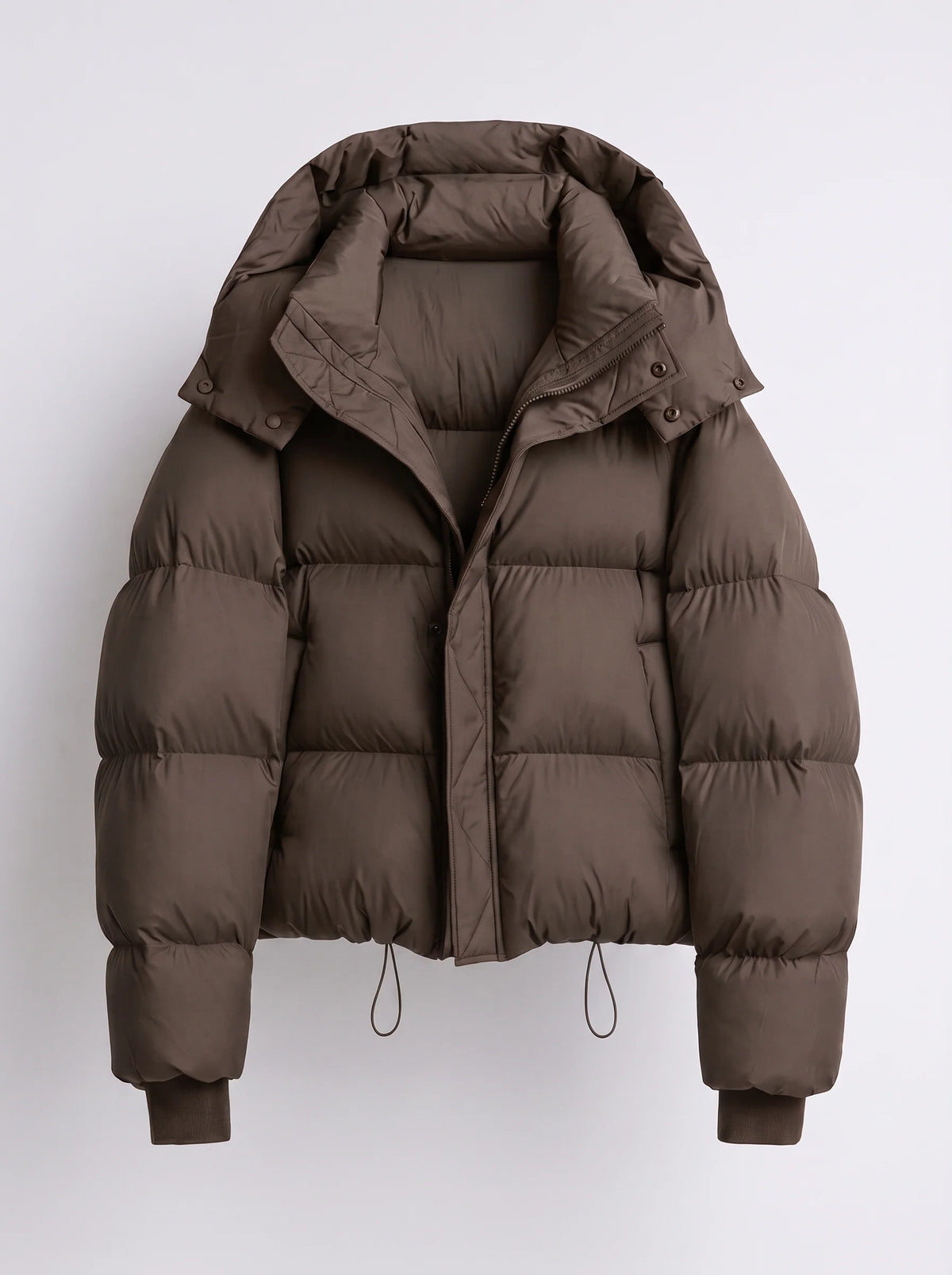 Winter Jacket Oversized Quilted Hooded Short