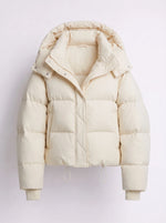 Winter Jacket Oversized Quilted Hooded Short