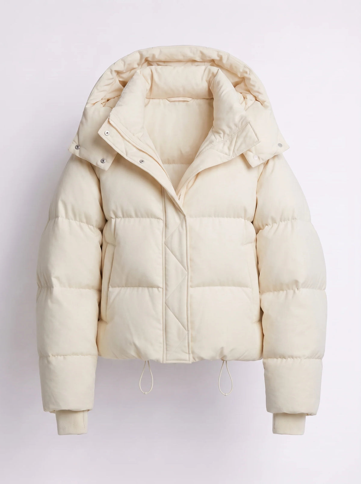 Winter Jacket Oversized Quilted Hooded Short