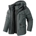 Winter Jacket Sherpa Fleece Lined Detachable Hood Adjustable Waist Drawstring
