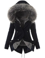 Winter Parka Faux Fur Lined Adjustable Waist