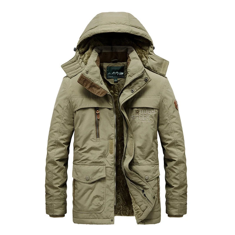 Winter Parka Teddy Fleece Lined Water-Repellent Hooded