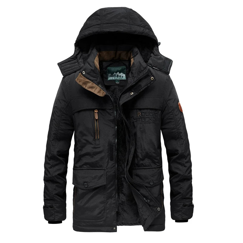 Winter Parka Teddy Fleece Lined Water-Repellent Hooded