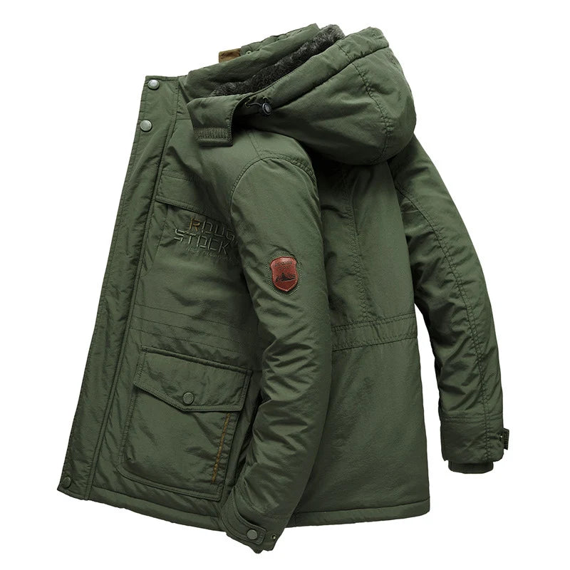 Winter Parka Teddy Fleece Lined Water-Repellent Hooded
