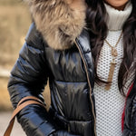 Winter Parka Thick Padded Hooded Wind-Resistant Water-Repellent