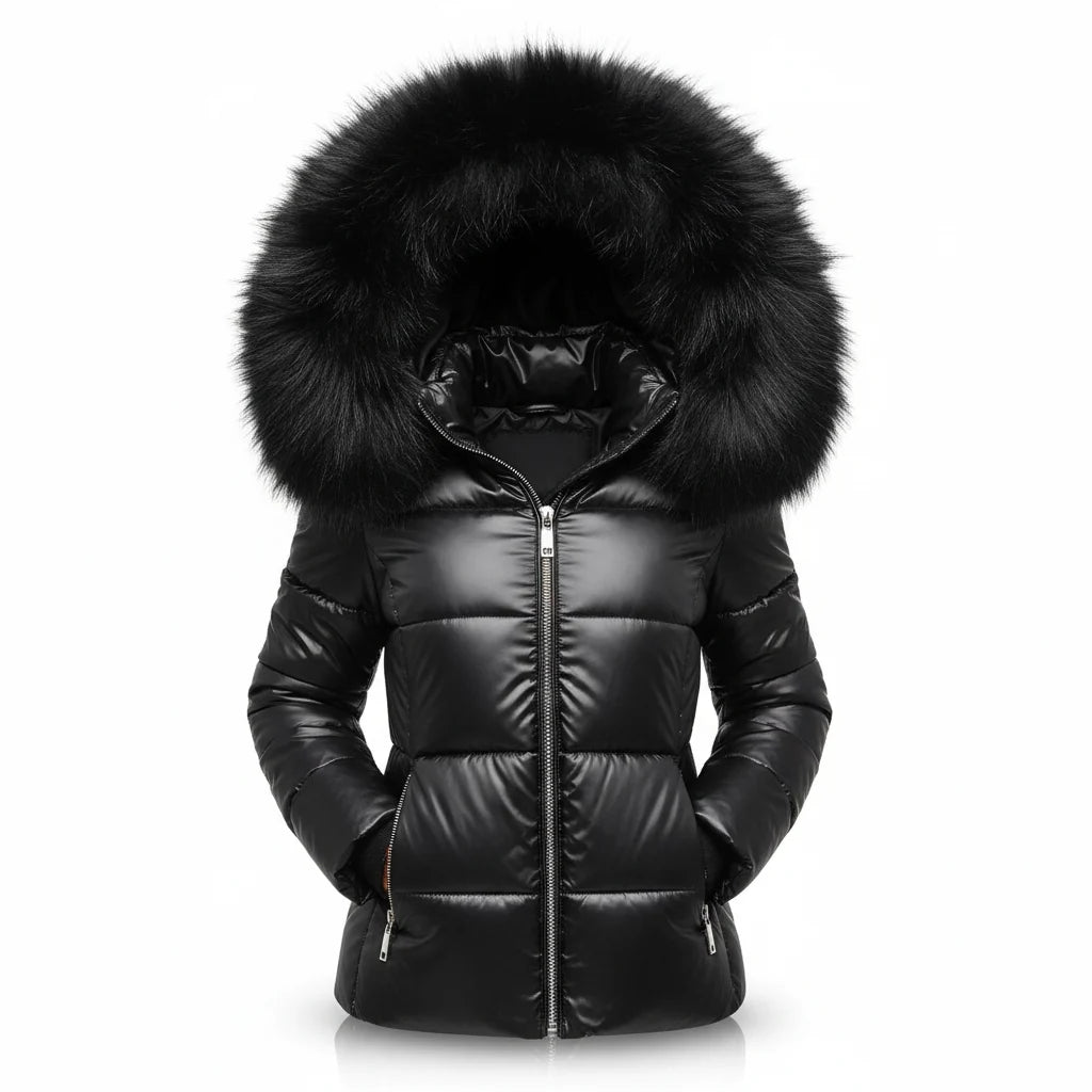 Winter Parka Thick Padded Hooded Wind-Resistant Water-Repellent