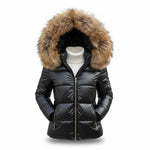 Winter Parka Thick Padded Hooded Wind-Resistant Water-Repellent