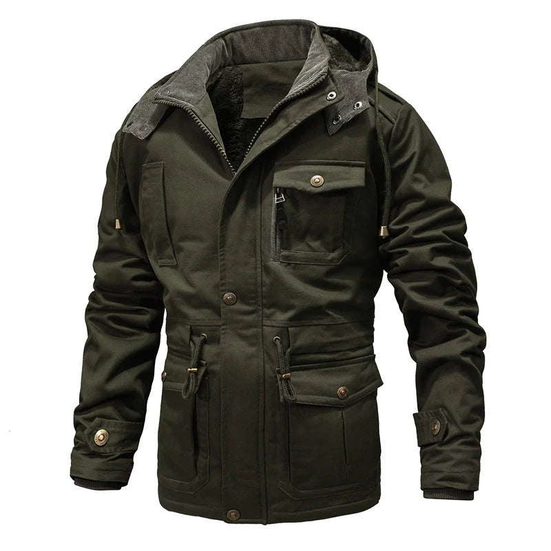 Winter Parka Water-Resistant Thermal Lined Hooded