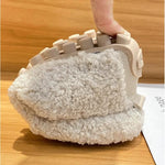 Winter Slippers Plush Lined Non-Slip Rubber Sole