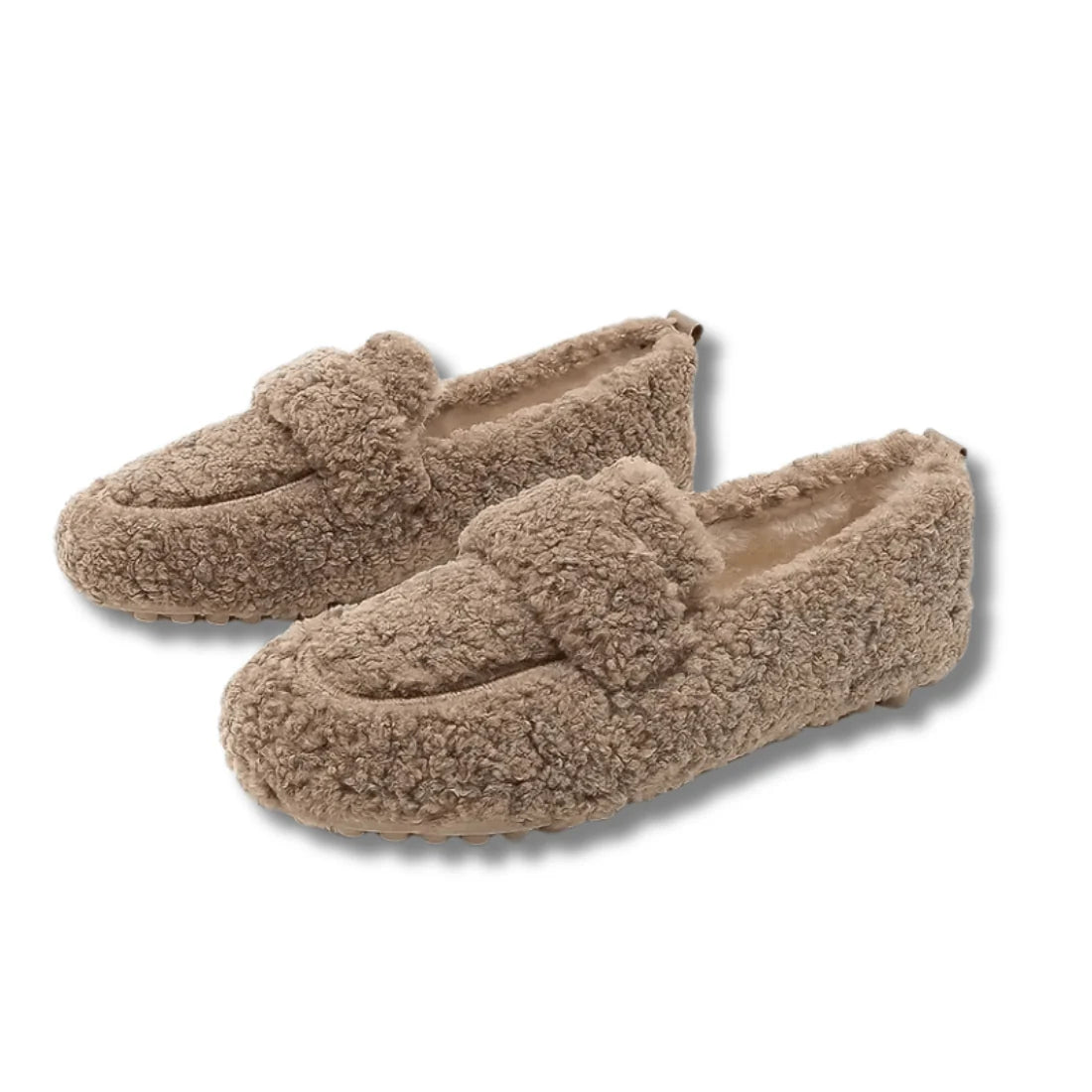 Winter Slippers Plush Lined Non-Slip Rubber Sole
