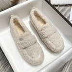 Winter Slippers Plush Lined Non-Slip Rubber Sole