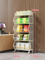 Wire Basket Storage Cart Rolling Swivel Casters