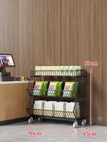 Wire Basket Storage Cart Rolling Swivel Casters