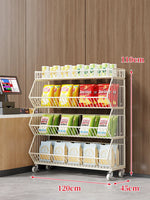 Wire Basket Storage Cart Rolling Swivel Casters