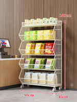 Wire Basket Storage Cart Rolling Swivel Casters