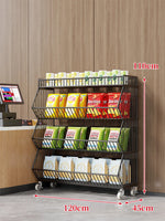 Wire Basket Storage Cart Rolling Swivel Casters