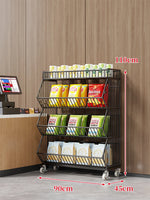 Wire Basket Storage Cart Rolling Swivel Casters