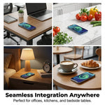 Wireless Charger Hidden Under-Desk Adaptive Fast Charging Through Wood, Glass & Stone