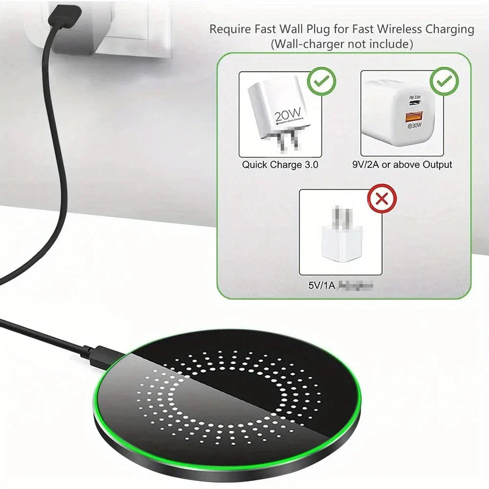 Wireless Charger Ultra-Thin 15W Fast Charging