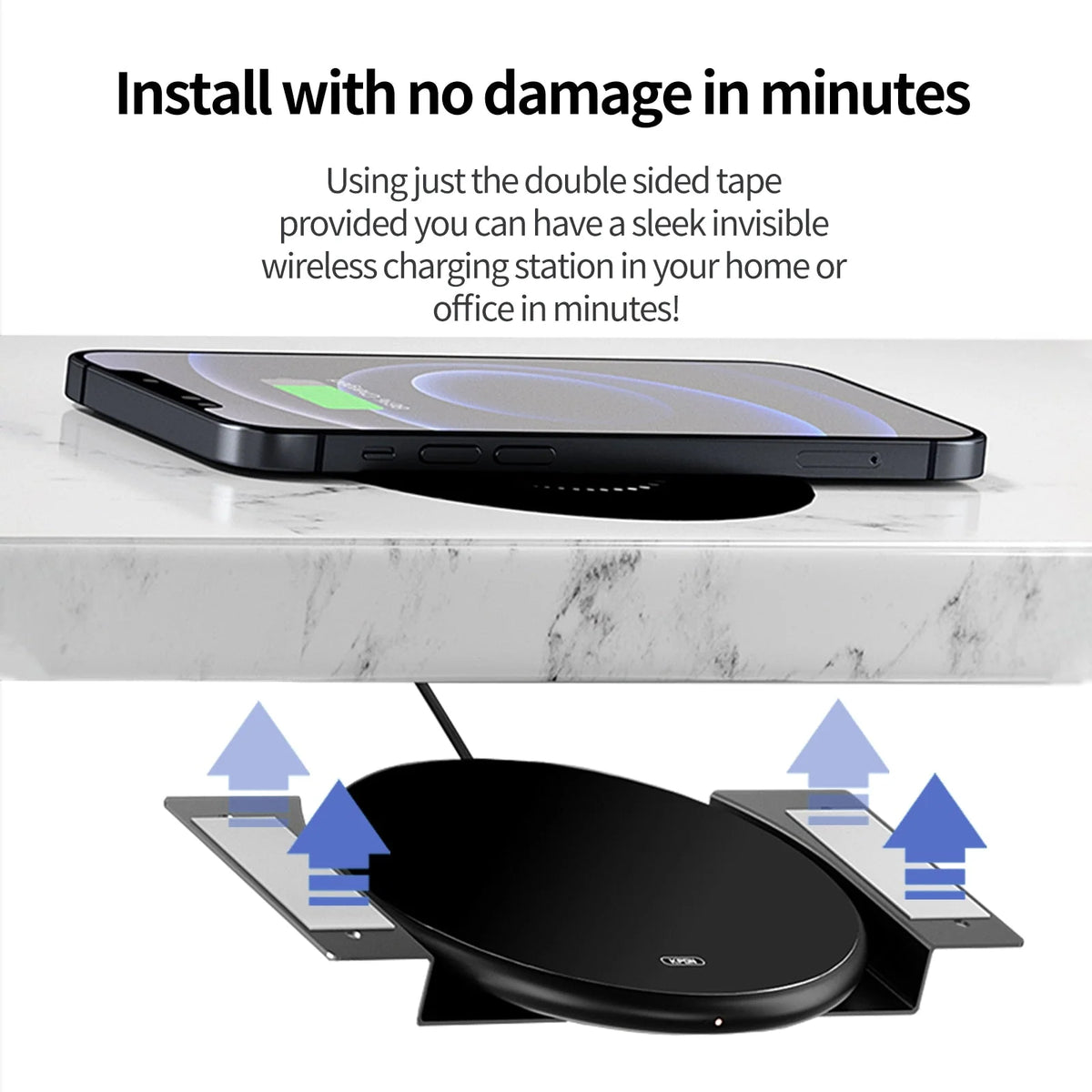 Wireless Charger Under-Desk Mount 10W Output