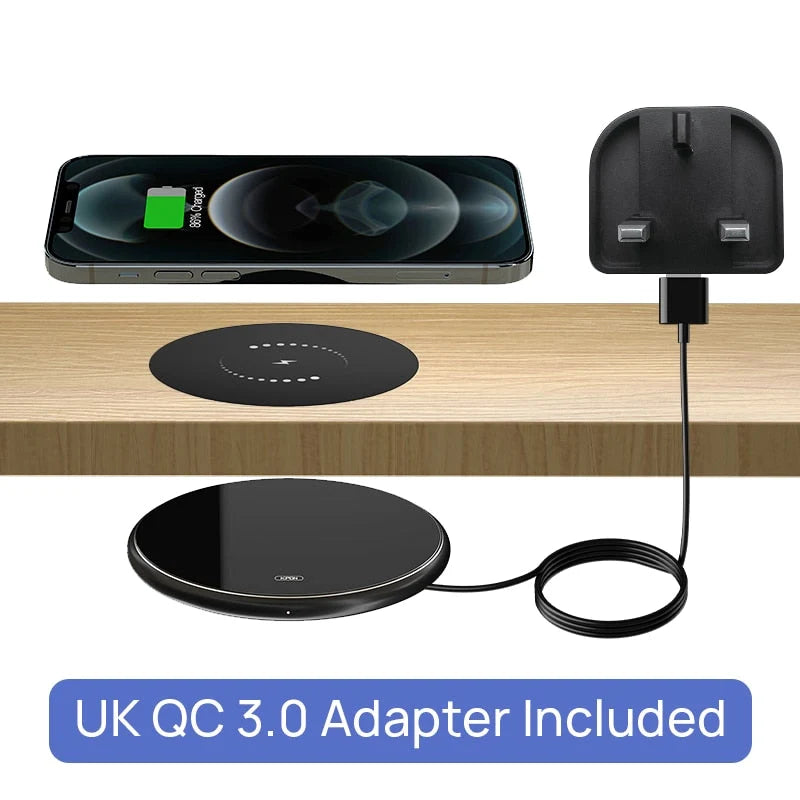 Wireless Charger Under-Desk Mount 10W Output