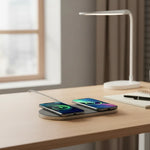 Wireless Charging Station Dual-Device Qi-Compatible 40W Overheat Protection