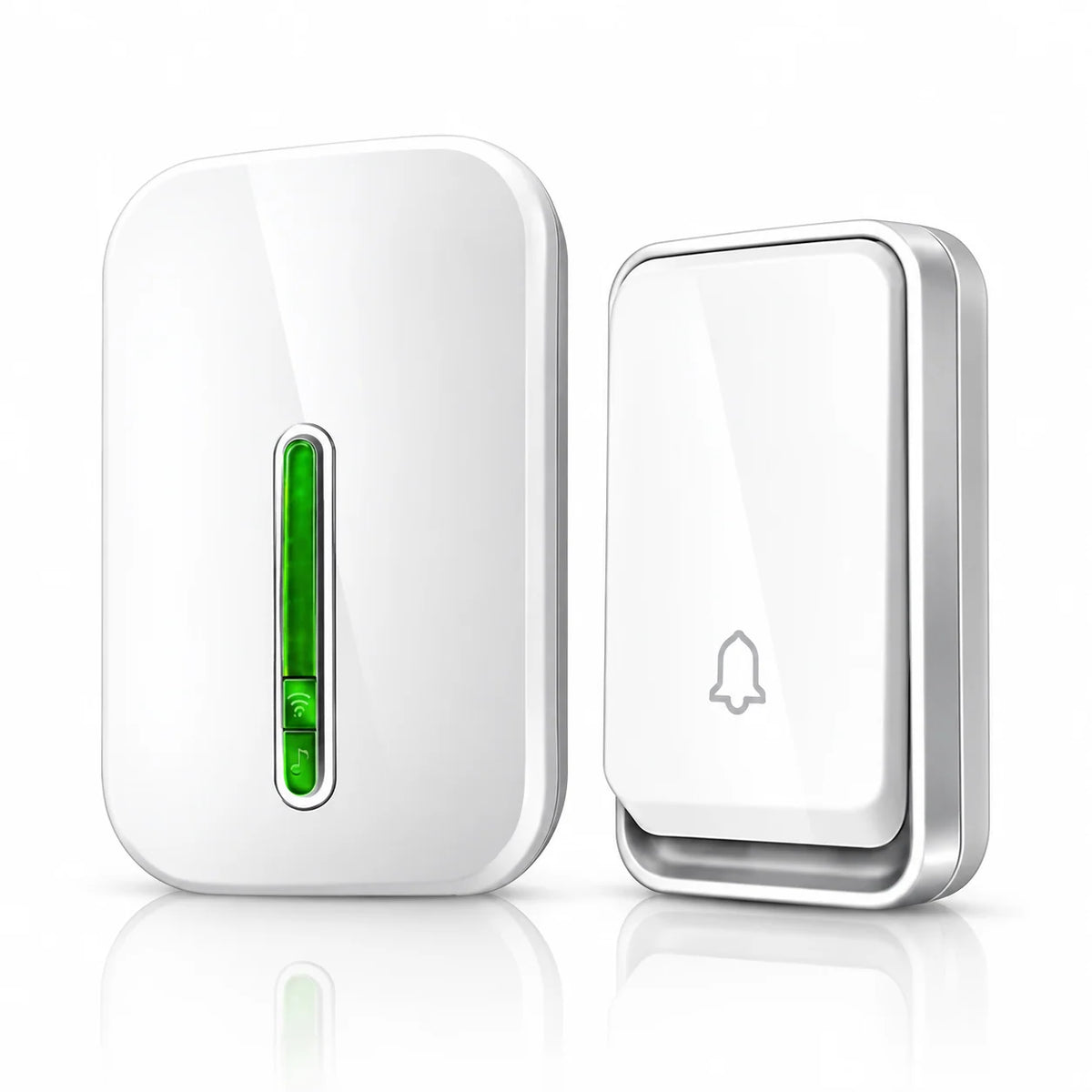 Wireless Doorbell Battery-Free Kinetic Button 394 Ft Range