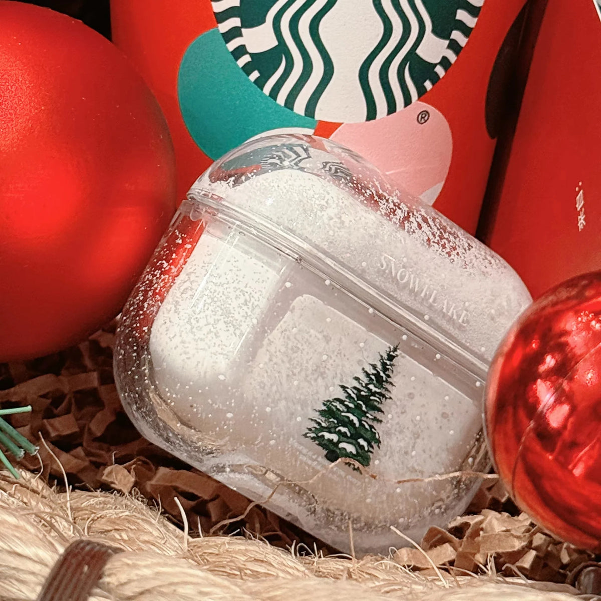 Wireless Earbud Case Silicone Non-Slip Frosted Tree Design