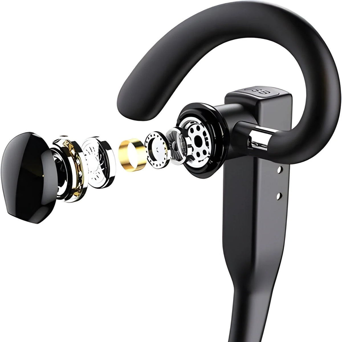 Wireless Earpiece Dual Microphone Noise Filtering 25-Hour Talk Time