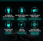 Wireless Mouse Ergonomic Metal Quiet Clicks Rechargeable