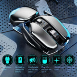 Wireless Mouse Ergonomic Metal Quiet Clicks Rechargeable