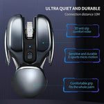 Wireless Mouse Ergonomic Metal Quiet Clicks Rechargeable